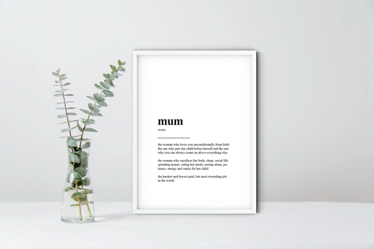 mum's meaning print
